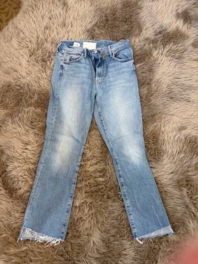 MOTHER: insider crop  Classic Light Blue Women's Straight Jeans